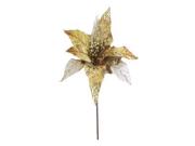 Vickerman 35568 - 32" Gold Glitter Poinsettia 11" Flower Pick (o145208)
