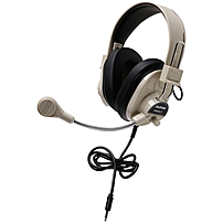 Califone 3066avt Deluxe Stereo Headset With Microphone - 3.5mm - Stereo - Black - Mini-phone - Wired - 300 Ohm - 20 Hz - 20 Khz - Nickel Plated - Over-the-head - Binaural - Ear-cup - 3 Ft Cable - Electret Microphone 3066avt