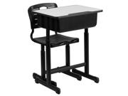 Adjustable Height Student Desk And Chai