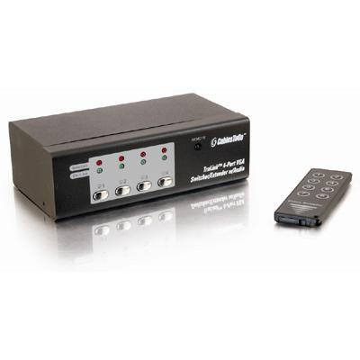 C2g 39972 Trulink 4-port Uxga Monitor Switcher/extender With Audio - Monitor/audio Switch - Desktop