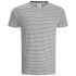 Boxfresh Men's Labret Skinny Stripe Tee - White/Black Pinstripe