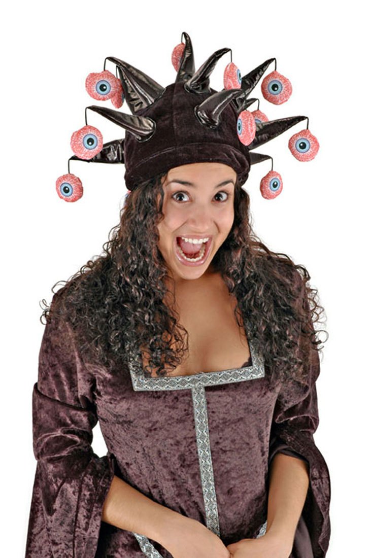 Very Horned Eyeball Medusa Costume Hat