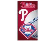 Mlb Style Philadelphia Phillies Emblem Beach Towel 28 X 58 Inch