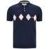 Original Penguin Men's Argyle Knit Polo Shirt - Dress Blue