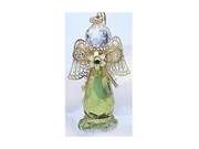 Pack Of 12 August Peridot Birthstone Religious Angel Christmas Ornaments