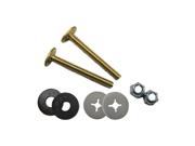 Closet Bolt Set, Brass, Universal Fit