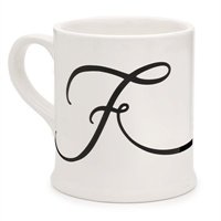 Cursive Monogram Mug - F
