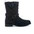 Barbour Women's Barbour Belham Waxy Suede Quilted Biker Boots - Black - UK 3