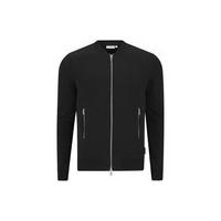 J.Lindeberg Men's Randall Quilted Zip Through Sweatshirt - Black