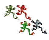 Set of 4 Colorful Climbing Tropical Frogs Indoor/Outdoor Wall Hangings