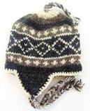 Nepal Hand Knit Karma Kagyu Sherpa Hat - Premium Cold Weather Hat with Ear Flaps & Soft, Warm & Comfortable Fleece Lining