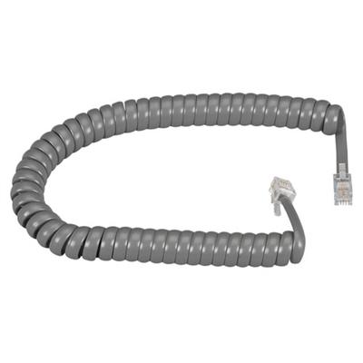Black Box Ej302-0006 Modular Coiled Handset Cords - Handset Cable - Rj-22 (m) To Rj-22 (m) - 6 Ft - Dark Gray