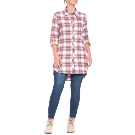 Apple Butter Heather Brushed Twill Long Shirt - Long Sleeve (for Women)