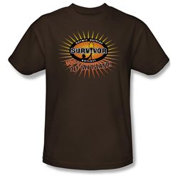 Mens SURVIVOR Short Sleeve OFF MY ISLAND Medium T-Shirt Tee