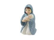 3.75" Glittered Kneeling Mary With Child Christmas Nativity Figurine Decoration