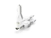DLO 009-5322 Apple iPod & iPhone Charge 'n Sync Retractable USB and Firewire Cables with Car Charger adapter