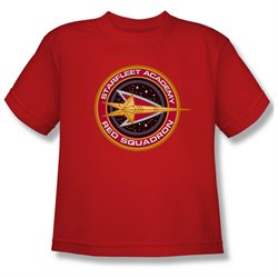 Youth(8-12yrs) STAR TREK Short Sleeve RED SQUADRON Large T-Shirt Tee