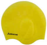 Silicone Swim Cap for Long Hair - Unisex for Women and Men - With Ergonomic Ear Pockets to Cover Ears - Greater Durability Than Latex Swimming Caps - Lightweight and Comfortable for Adults and Children, Girls and Boys - 100% Satisfaction Money Back Guarantee (Mellow Yellow)
