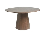 Eurostyle Wesley Round Wood Dining Table In Walnut