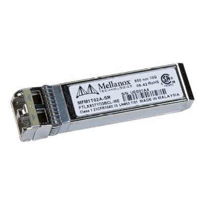 Mellanox Technologies Mfm1t02a-sr Active Optical Modules - Sfp  Transceiver Module - 10 Gige - 10gbase-sr - Lc Multi-mode - Up To 984 Ft - 850 Nm - For Bridgex