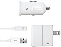 Just Wireless 705954240068 8 Pin Car And Home Combo Chargers For Apple Devices - White