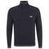 BOSS Green Men's Zime 3/4 Zip Chest Logo Knitted Jumper - Navy