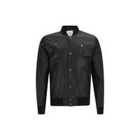 Wood Wood Men's Alvin Leather Jacket - Black