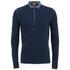 BOSS Orange Men's Patch 1 Collar Detail Long Sleeve Polo Shirt - Navy - XL