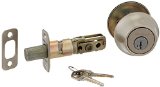 Kwikset Single Cylinder Deadbolt with SmartKey, Satin Nickel Finish