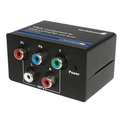 Startech.com Cpnt2vgaa Component To Vga Video Converter With Audio - Video Converter - Component Video - Vga - Black
