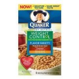 Quaker Oatmeal Instant Oatmeal Weight Control Flavor Variety 1.58 Oz - 12 Pack