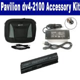 HP Pavilion dv4-2100 Laptop Accessory Kit includes: SDC-32 Case, SDB-3330 Battery, SDA-3515 AC Adapter