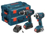 Bosch CLPK234-181L 18-Volt Lithium-Ion 2-Tool Combo Kit with 1/2-Inch Drill/Driver, 1/4-Inch Impact Driver, 2 Batteries, Charger and 2 L-BOXX Cases