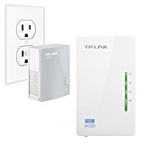 TP Link AV500 Wi Fi Range Extender, Powerline Edition Starter Kit w/ 2 LAN Ports, Up to 300Mbps Wireless