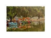 Posterazzi Pddas10aje0109 Boat Reflection Delhi India Poster Print By Adam Jones - 35 X 23 In.