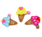 Ema Jane - Vintage Baby Hair Bow Clip Sets (Icecream Cones (Yummy))