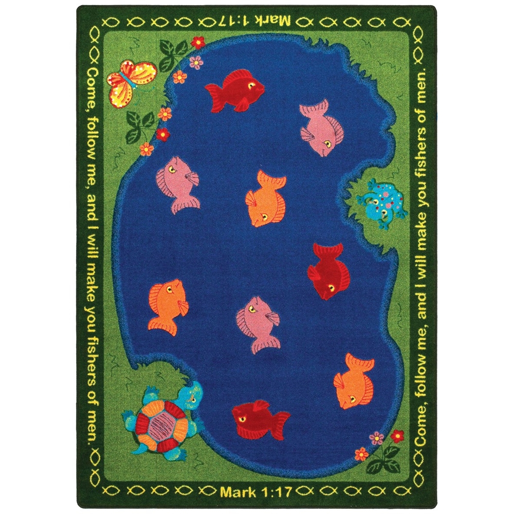 Kid Essentials - Inspirational Area Rugs Fishers of Men, 3'10