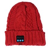 Kingfansion Wireless Bluetooth Smart Hat Wool Cap Headset Headphone Speaker Mic For Smartphone (Red)