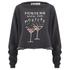 Wildfox Women's Monte Crop Hostess Long Sleeve Top - Dirty Black - M/UK 12