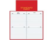 Standard Diary Daily Diary, Personal - Julian - Daily - January 2016 Till December 2016 - 2 Day Single Page Layout - 2.75" X 4.63" - Book Bound - Red - Reminder