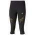 Asics Women's Stripe Running Capri - Black/Fizzy Peach