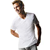 Hanes Men's Classic V-Neck T-Shirt 100% Cotton 6 Packs - White-6pack 2X-Large
