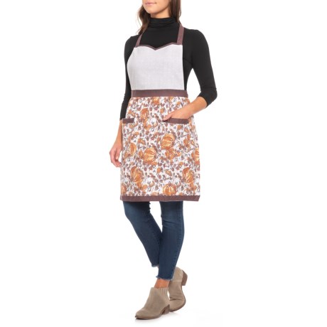 Harvest Collection Delaney Jora Pumpkin Leaves Apron - 30?