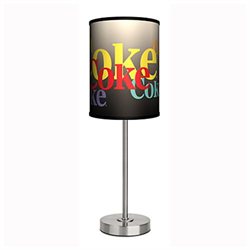 Coca-Cola Multi-Colored Coke Logos Table Lamp