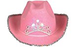 Child Pink Blinking Tiara Cowboy Hat