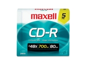 Maxell 700mb 48x Cd-r 5 Packs Media Model 648205