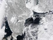 Sea Ice Lines The Coasts Of Sweden And Finland In This Satellite View Poster Print (32 X 24)
