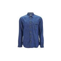 Jack & Jones Men's Sharp Long Sleeve Denim Shirt - Blue Denim