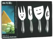 Prodyne  K-4-f  Set Of 4 Ss Cheese Knives Happy Faces