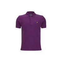 Lyle & Scott Men's Short Sleeve Plain Pique Polo Shirt - Blackcurrant